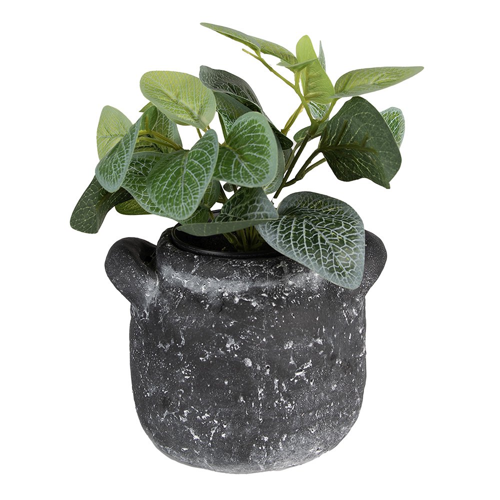 Flowerpot 17x15x13 cm Grey Stone Home Decor