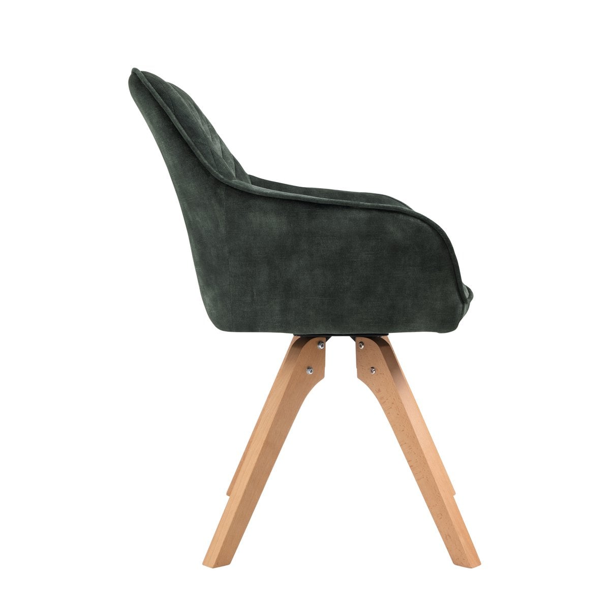 Fauteuil donkergroen fluweel draaibaar 59x61x85 cm