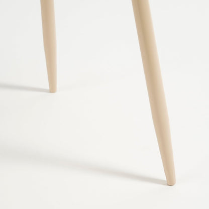 Bijzettafel metaal beige Ø42x49 cm