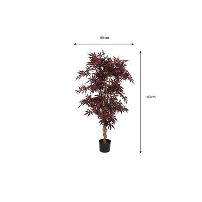 Esdoorn Kunstplant Rood Hoogte 140 Cm Diameter 80 Cm