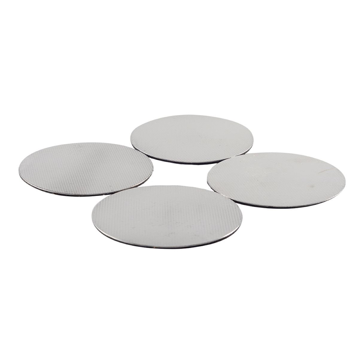 Onderzetters 10x10 cm zilver 4 stuks