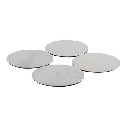 Onderzetters 10x10 cm zilver 4 stuks