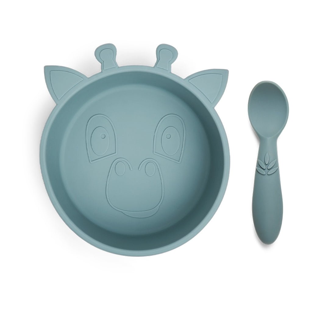 Siliconen dinerset 2-delig giraffe