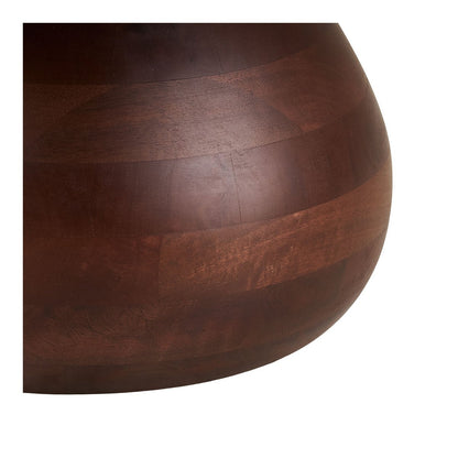 Heide Salontafel, mangohout/marmer, donkerbruin/wit, ø70x35 cm