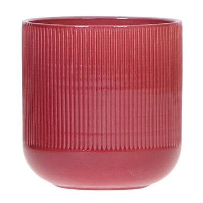 Sierpot keramiek Ø12x13 cm rood