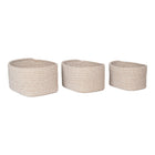 Opbergmand katoen beige set van 3