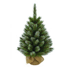 Kunstkerstboom 60 cm groen frosted jute
