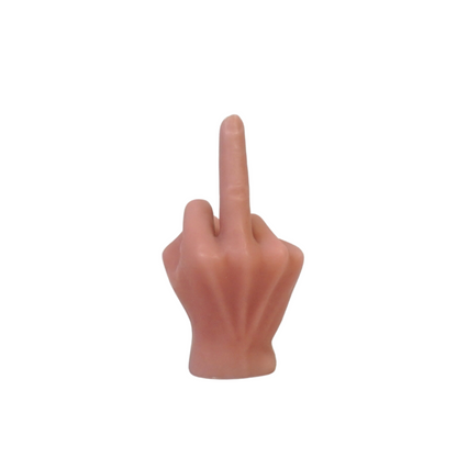 Candle - Middle finger - Wax - pink - 310 grams - 10x9x17cm