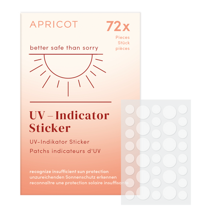 UV indicator sticker zonnebescherming