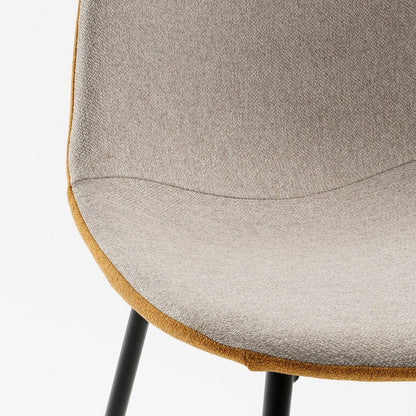 Eetkamerstoel Tallos beige oker gerecycled polyester