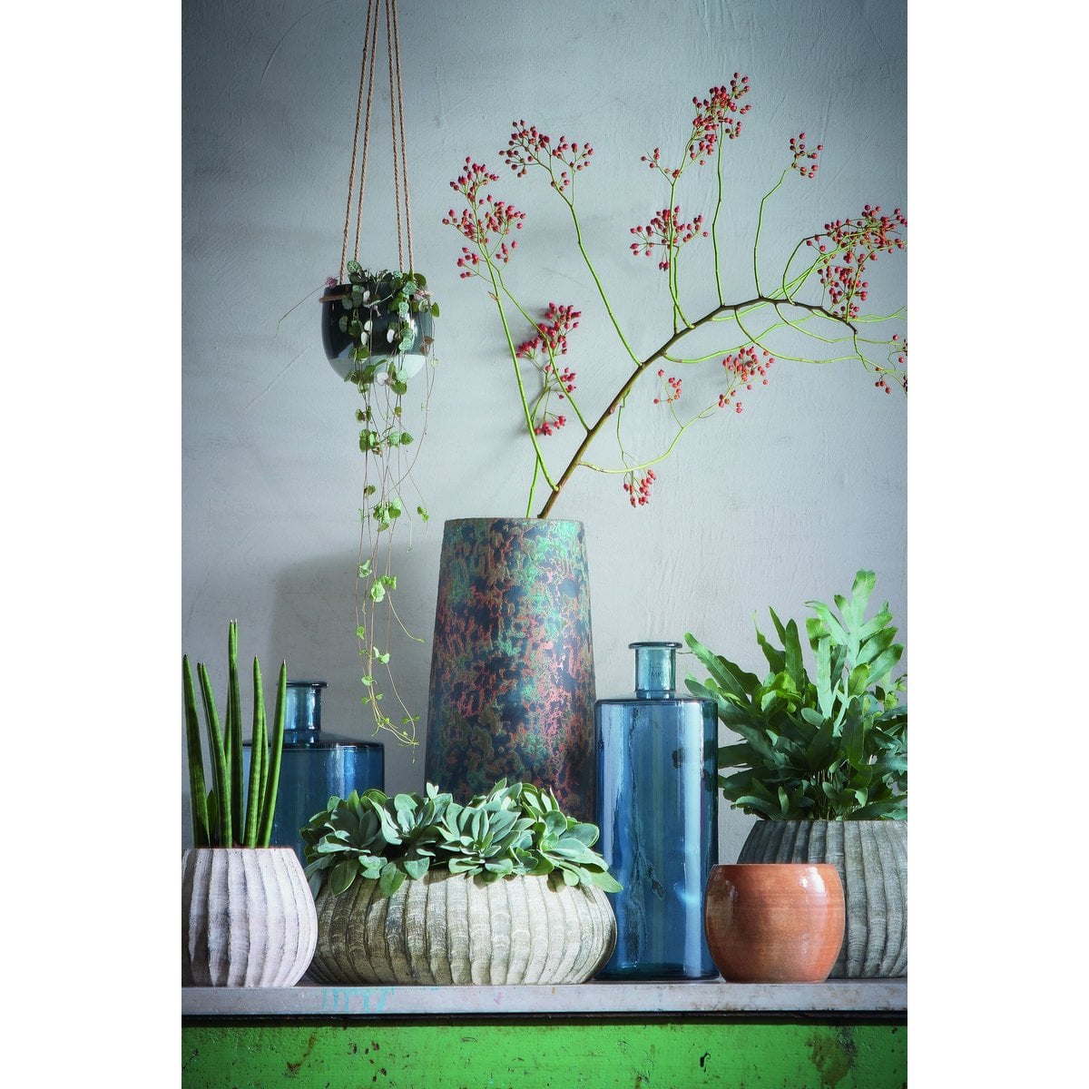 Decorative bottle Guan Blue