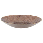 Brown Fruit Bowl with Gold Rim 40 cm Elegant Presentation