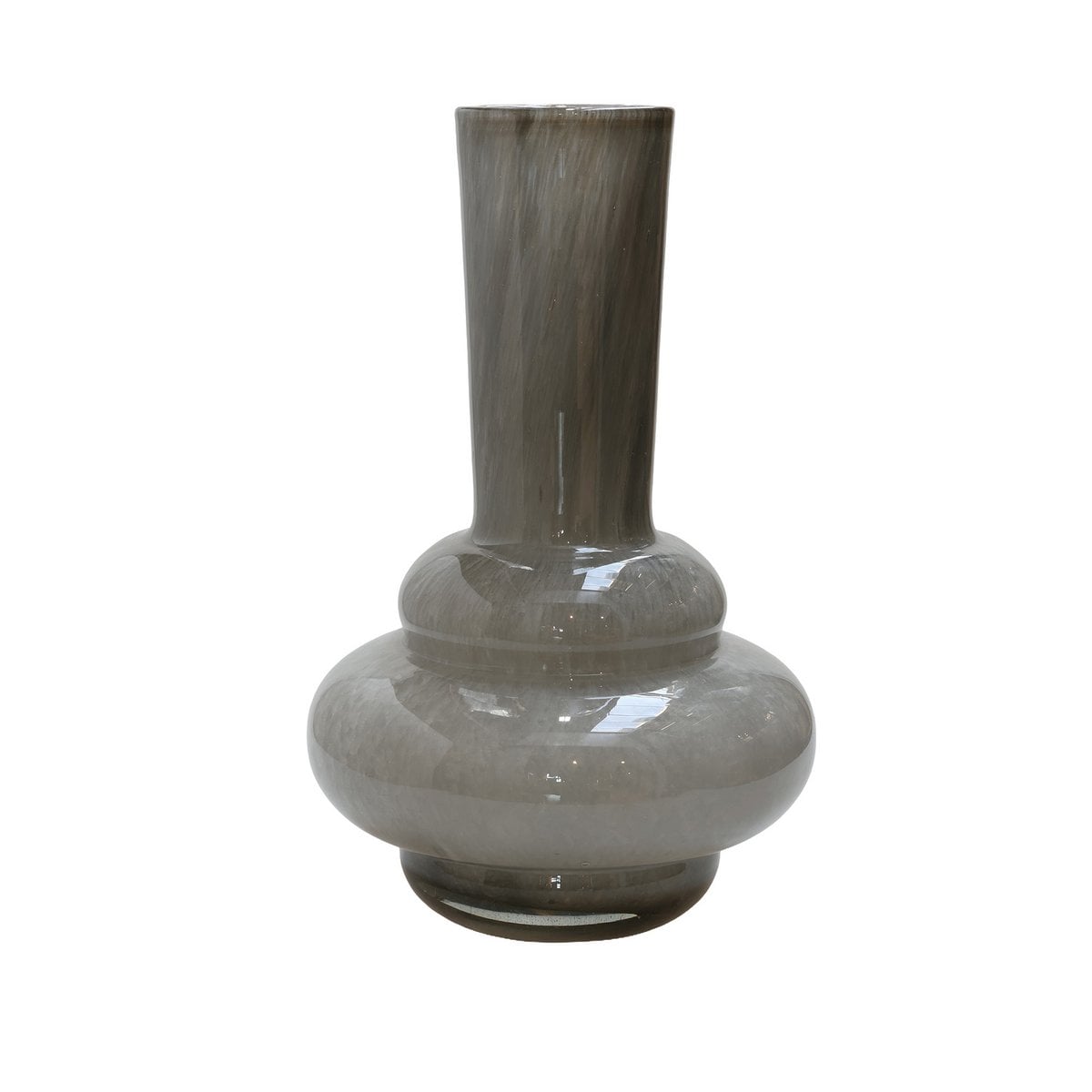 Vaas 36x20 cm grijs glas