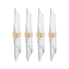 Handdoekringen goud metaal 4x4x1 cm set 4 stuks