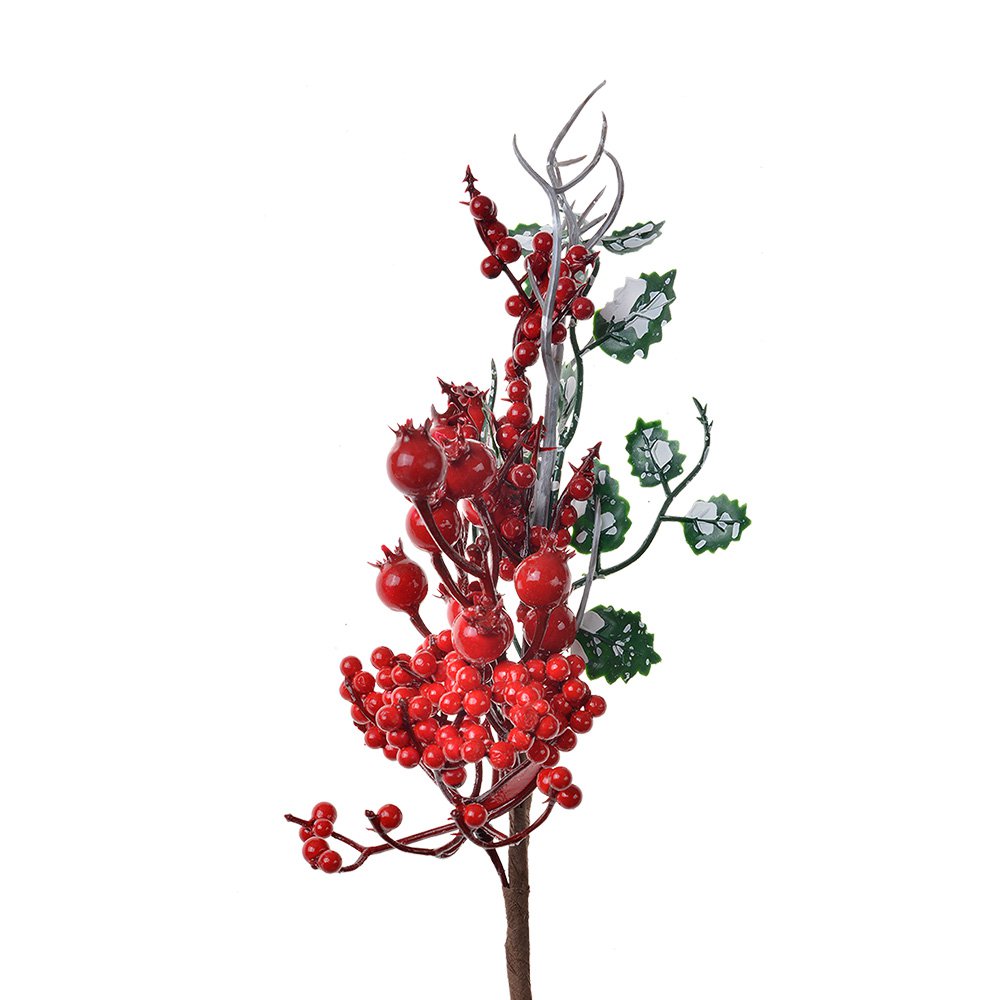 Decoratie tak 34 cm rood kunststof