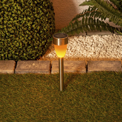 LED solar grondspots 6 stuks roestvrij staal
