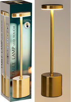 Tafellamp goud metaal 34 cm USB dimbaar