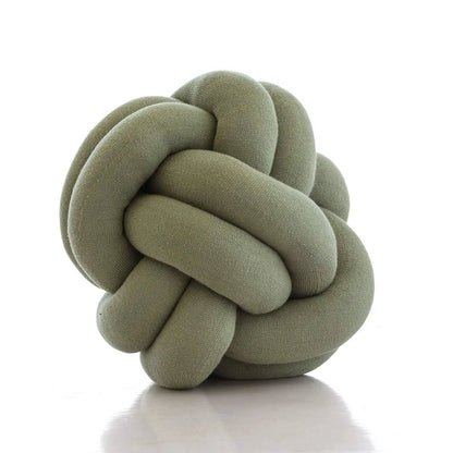 Green Knot Ball – Cushion / Pillow – 30x30 cm – Urbane Hide