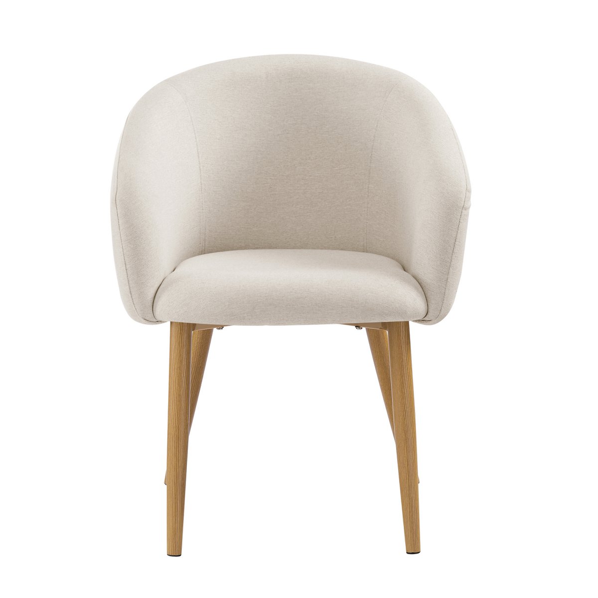 Fauteuilset 2 stuks structuurstof beige