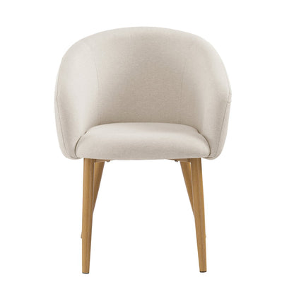 Fauteuilset 2 stuks structuurstof beige