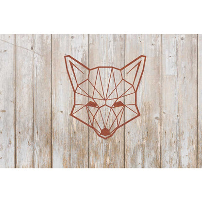 Wanddecoratie vos roestmetaal 38,8x37,6 cm