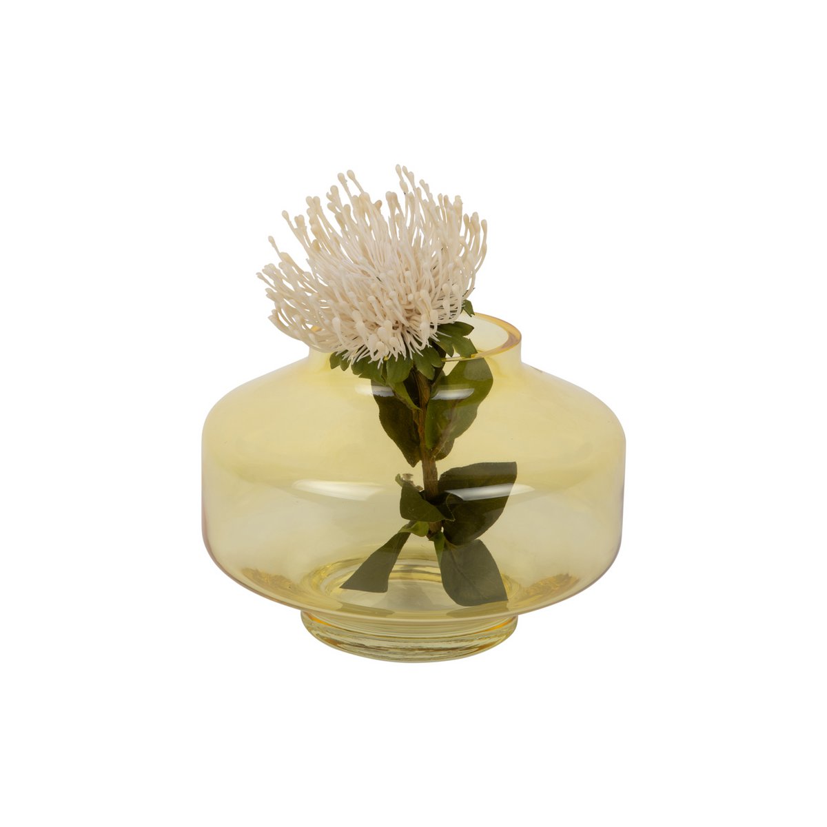 Vaas glas geel 22 cm