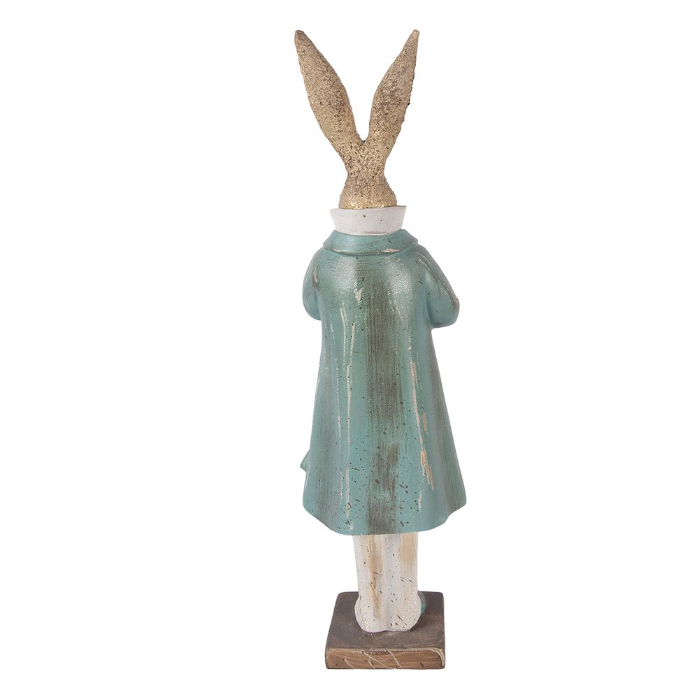 Decoratiebeeld konijn 48 cm goudkleurig kunststof