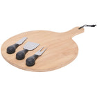 Kaasplank bamboe Ø25 cm met 3 kaasmesjes