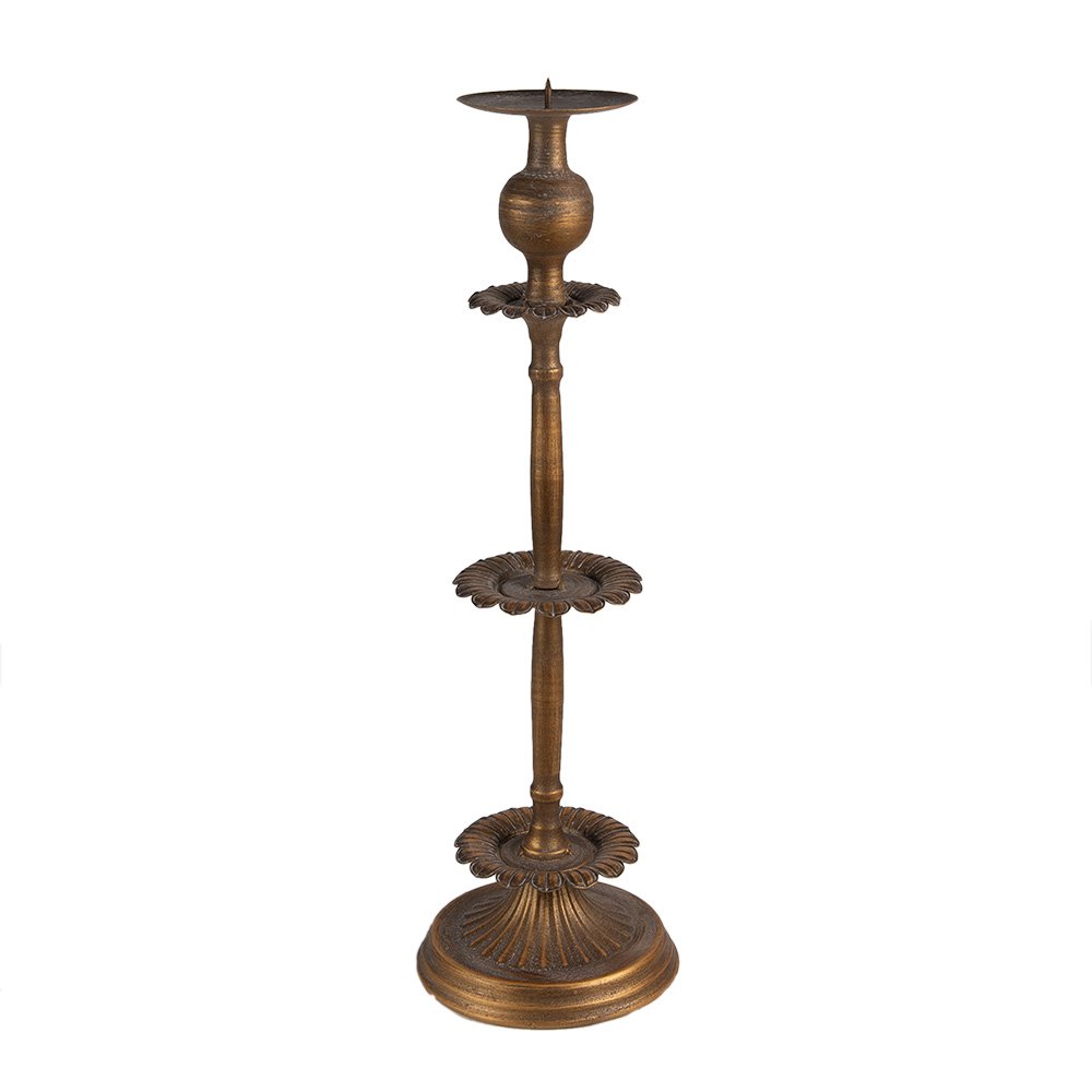 Kandelaar 43 cm koperkleurig ijzer