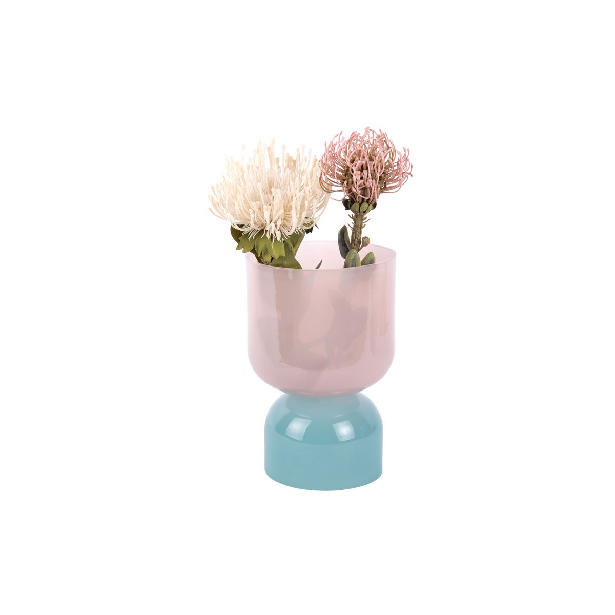 Vaas 22 cm glas roze