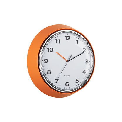 Wandklok 34 cm oranje ijzer