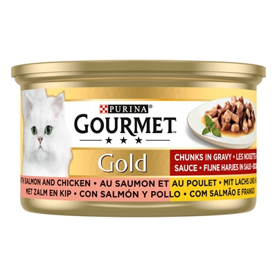 Gourmet Gold Fijne Hapjes Zalm / Kip