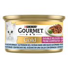 Gourmet Gold Luxe Mix Ocean Fish In Sauce With Spinach