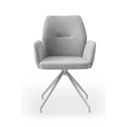 Eettafel 180x90 cm acaciahout met 4 draaistoelen
