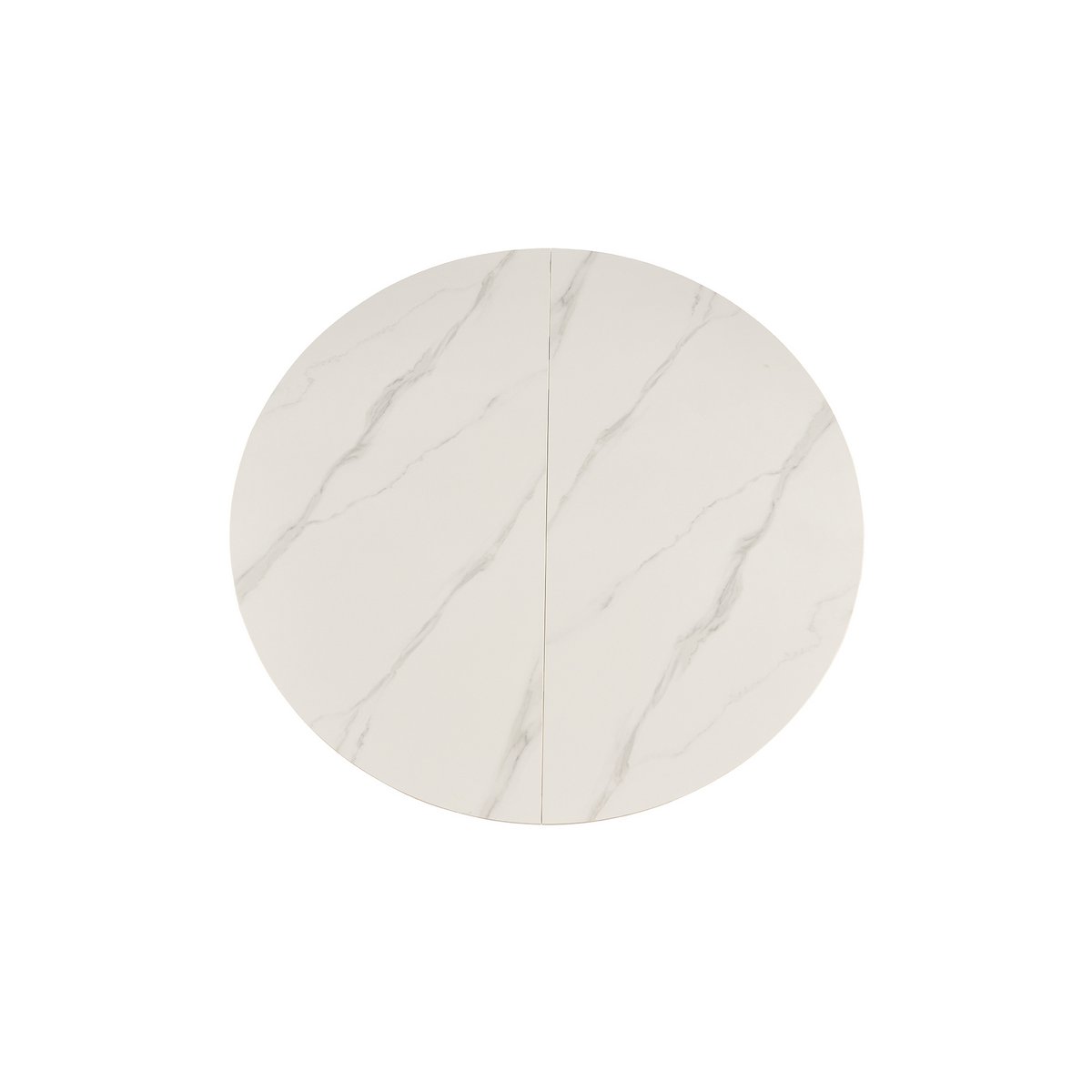 Eettafel rond 120 cm wit uitbreidbaar