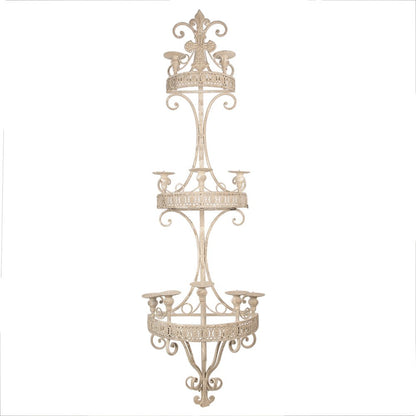 Kandelaar 44x19x143 cm metaal beige