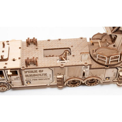Eco Wood Art Mechanische Puzzel Brandweerwagen 1409