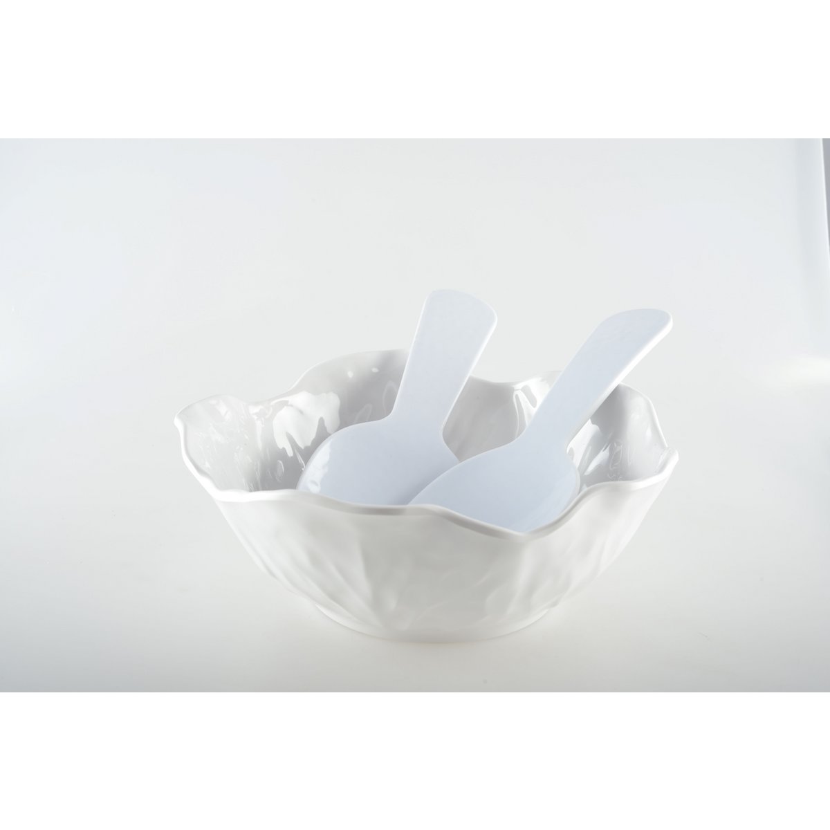 Salade bestek 27x9.5x1 cm melamine wit