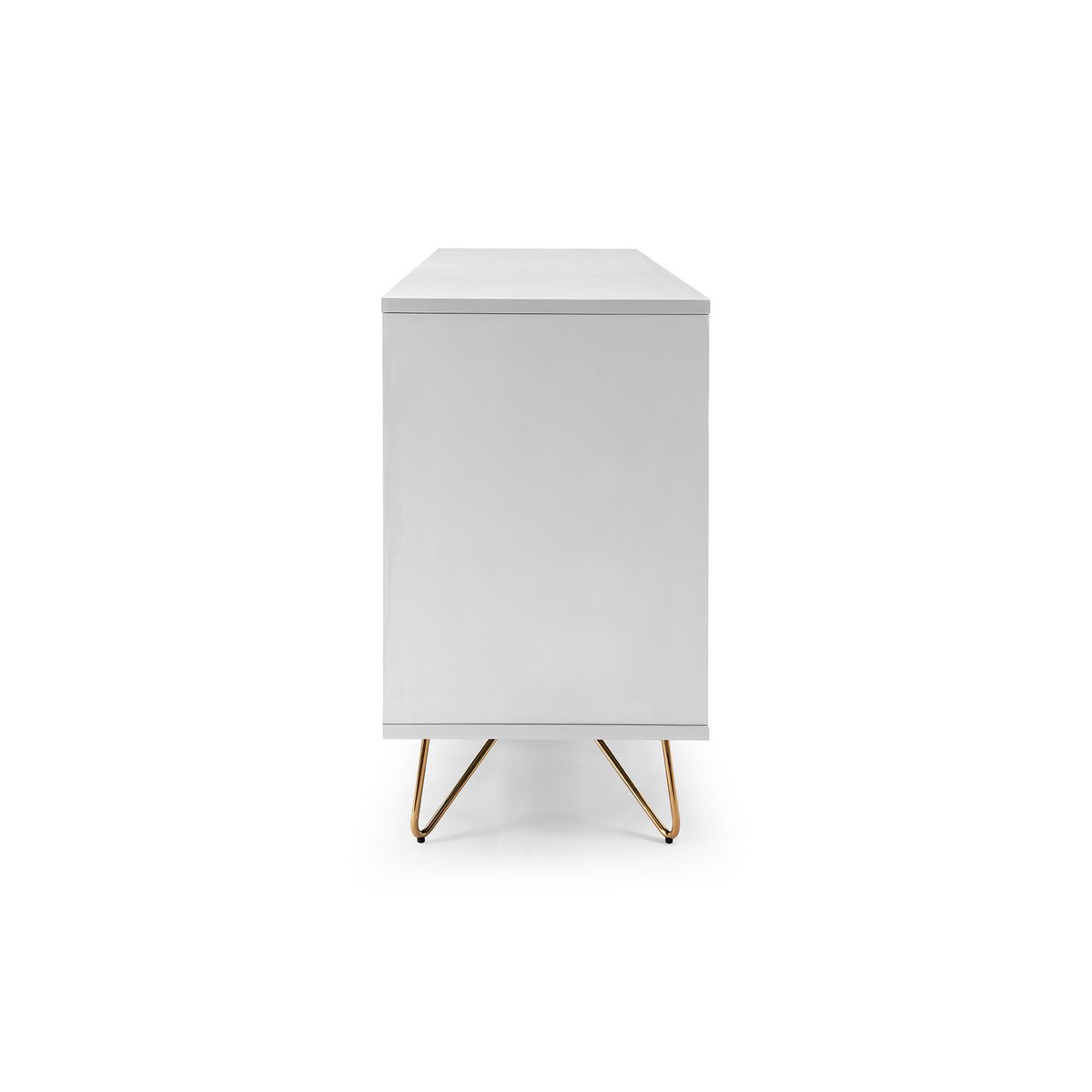 Dressoir 150x40x70 cm wit goud 2 deuren 3 lades