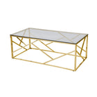 Coffee table gold/grey 120x60 cm