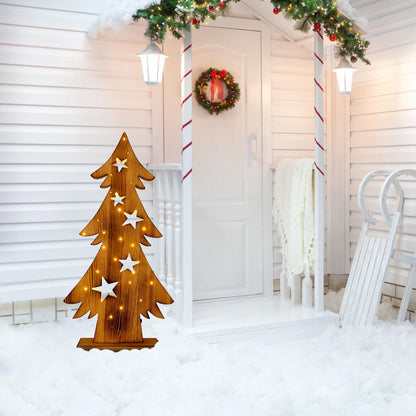 Led Houten Spar Van Dennenhout 70 Cm Buiten Kerstdecoratie