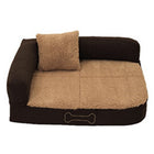 Hondenkussen orthopedisch 80x60x25 cm bruin beige