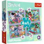 Kinderpuzzel Disney Stitch 4in1 35-70 stukjes