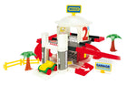 Speelgoedgarage 2 verdiepingen met lift 59x39,5x15 cm
