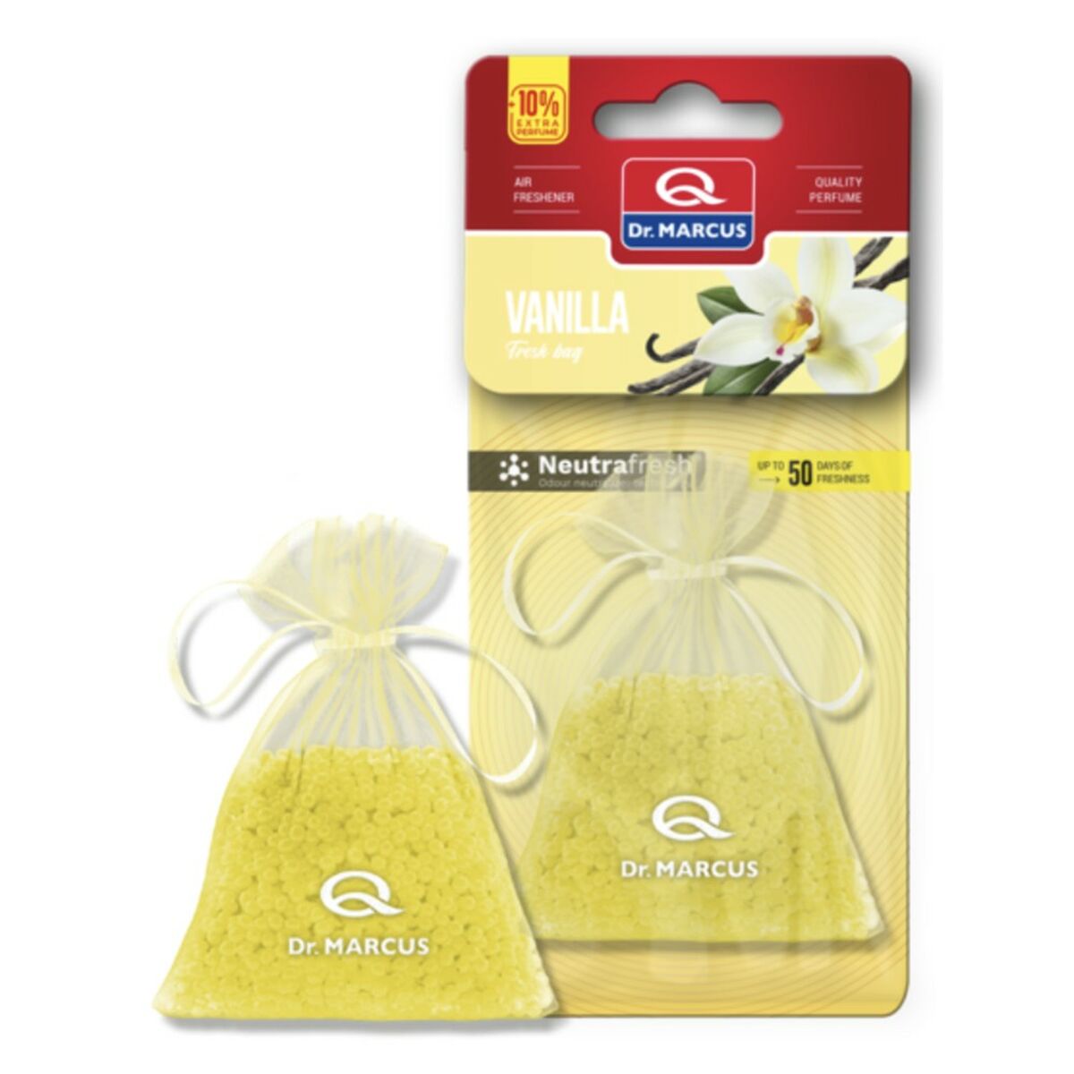 Dr Marcus Auto Luchtverfrisser Dr Marcus Fresh Bag Vanille Geur Zakje