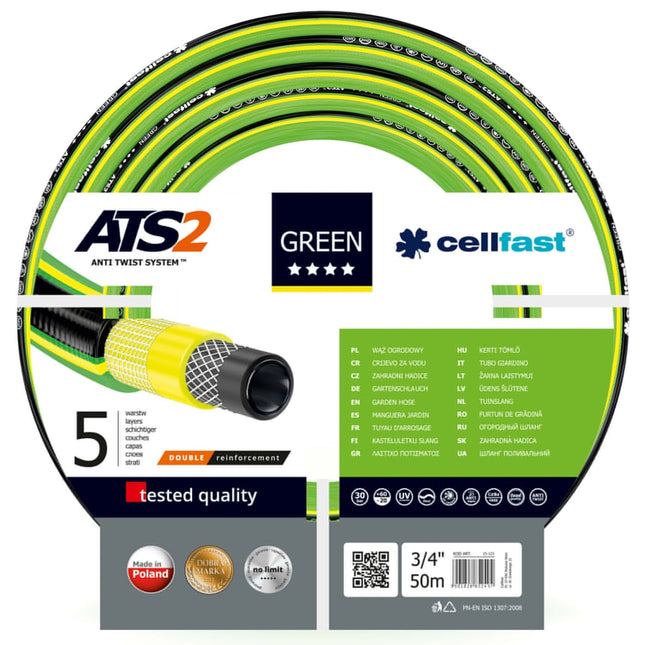 Cellfast Tuinslang Ats2 3/4&quot; 50 M Groen