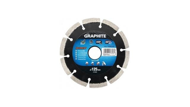 Graphite 57H869 Diamantschijf 200X22X8,0X2,4Mm, Segment, Gelaserd, Mpa En13236