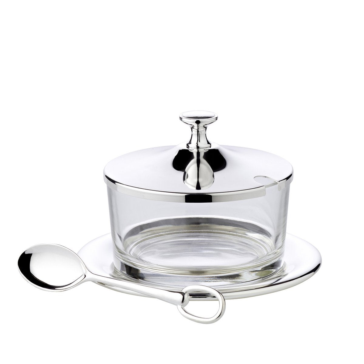 Parmezaans glas 12 cm verzilverd