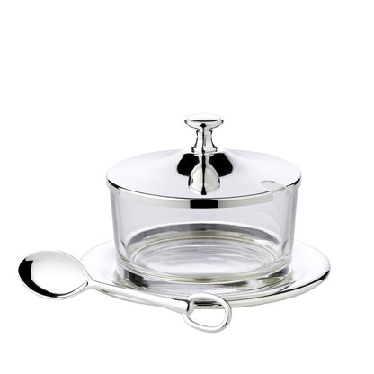 Parmezaans glas 12 cm verzilverd