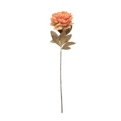 Kunstbloem pioenroos 70 cm oranje kunststof